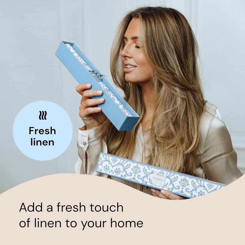 6 Scented Drawer Liners for Closet Shelves, Home , Cabinets, Dresser - Non-Adhesive Royal Damask Print Paper Sheets - 14" x 19.5" Drawer Liner Shelf Paper