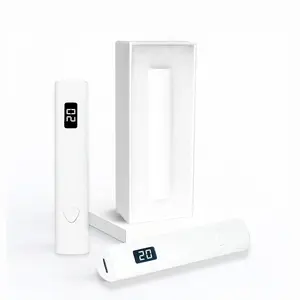 Portable UV LED Nail Lamp for gel nail polish-silver gooseneck light for professional and home use