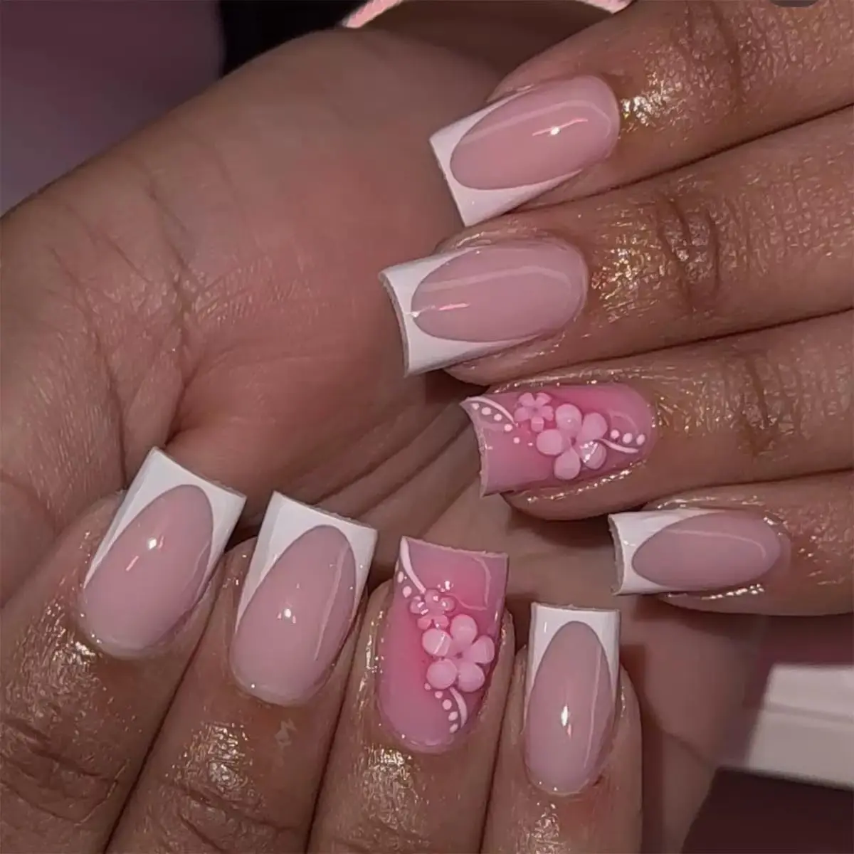 Ombre White Pink