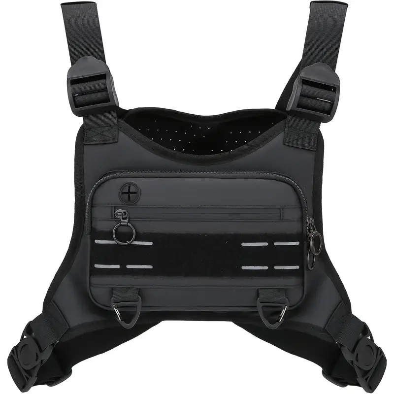 Men's Lightweight Running Chest Bag - Vest Harness with Phone Holder, Extra Storage, Activewear for Sports Jogging, Outdoor Running Accessories