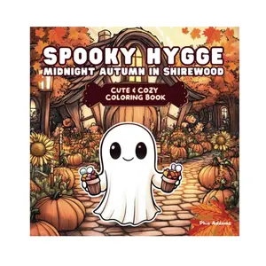 Spooky Hygge: Midnight Autumn in Shirewood kids/adults coloring book