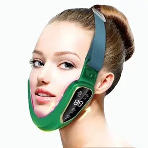 Facial Lifting Device LED Photon Face Slimming Vibration Massager, V Facial Lift Tightening Band Mask, New Lithium Batteries Included