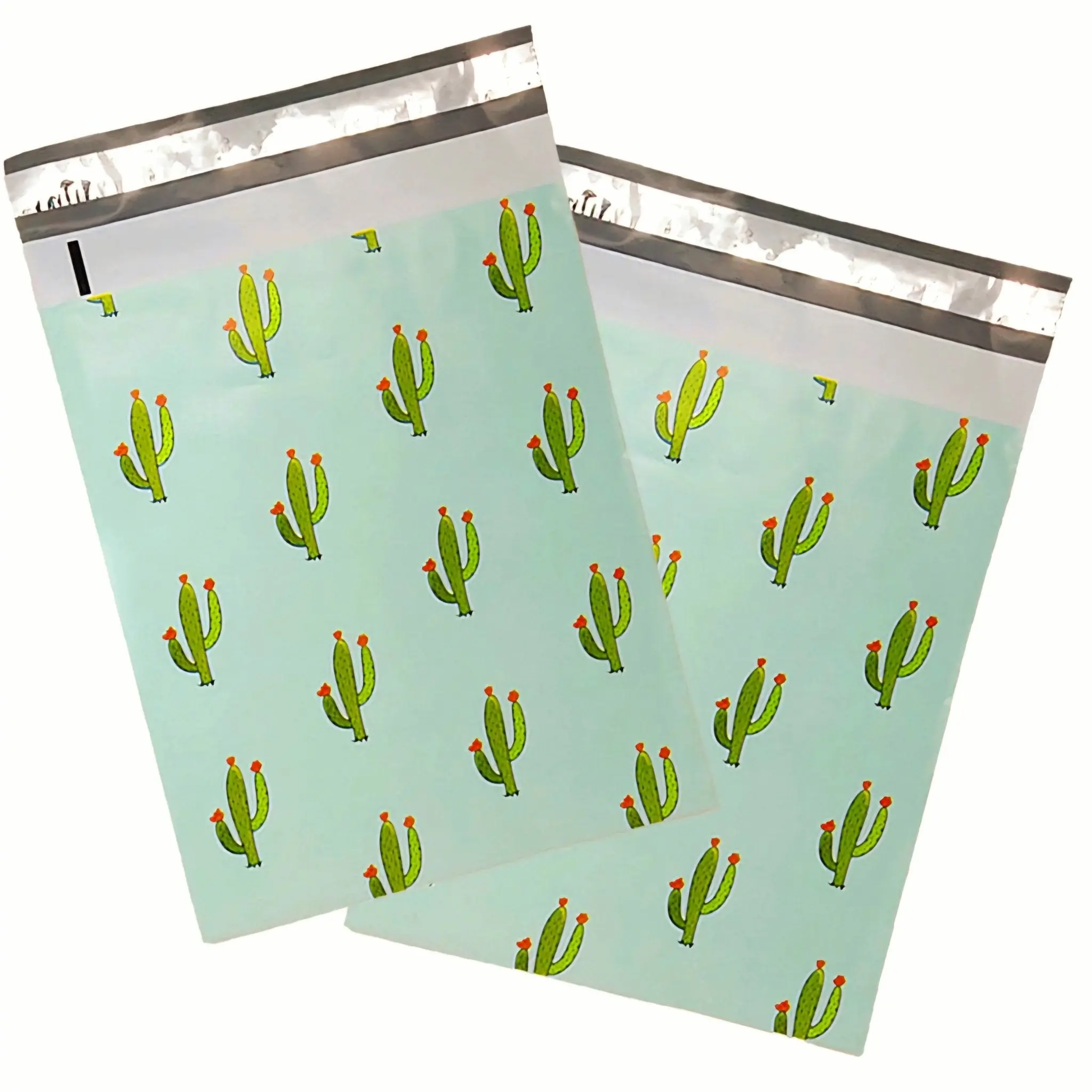 Cactus Mint Poly Mailers Size 6x9 Shipping Bags Cactus Mint Poly Mailers Size 6x9 Shipping Bags