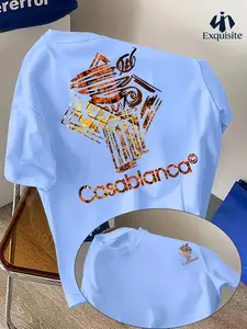 Men's Casual Long Sleeve Animal Pattern T-Shirt, Comfortable Polyester Fabric, Streetwear Style, Daily Wear Fashion Top