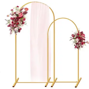 Metal Arch Backdrop Stand Set of 2 (7.2FT/6FT) for Wedding Ceremony, Birthday Party, Shower & Garden Arch Decoration