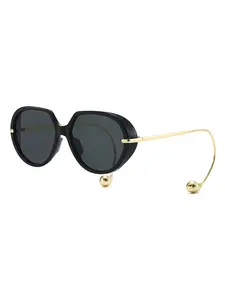 Mira Women's Large Frame Sunglasses Uv400 Protection, Multiple Color Options, Elegant Ear Cuff Design, Daily Wear Eyewear
