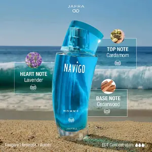 JAFRA Navigo Homme Perfume - Cardamom, Lavender, Cedarwood - Fougere, Aromatic, Woody - EDT Concentration