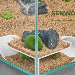 Fish Tank Corner Tunnel Hideaway, 3D Printed Eco-Friendly Material, Shrimp Nest & Odd-Shaped Fish Decor, Aquarium Landscape House