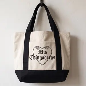 Mis Chingaderas Tote Bag – Funny Latino Mexican Everyday Canvas Cotton Bag Bolsa Chistosa Reusable Tote