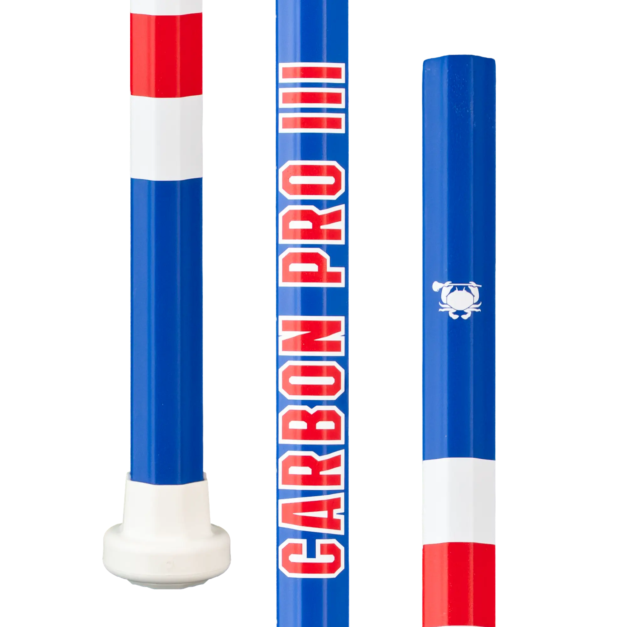 ECD Carbon Pro 3.0 USA Blue Lacrosse Attack Shaft - Flex8/Flex3, High Kickpoint, Raised Texture