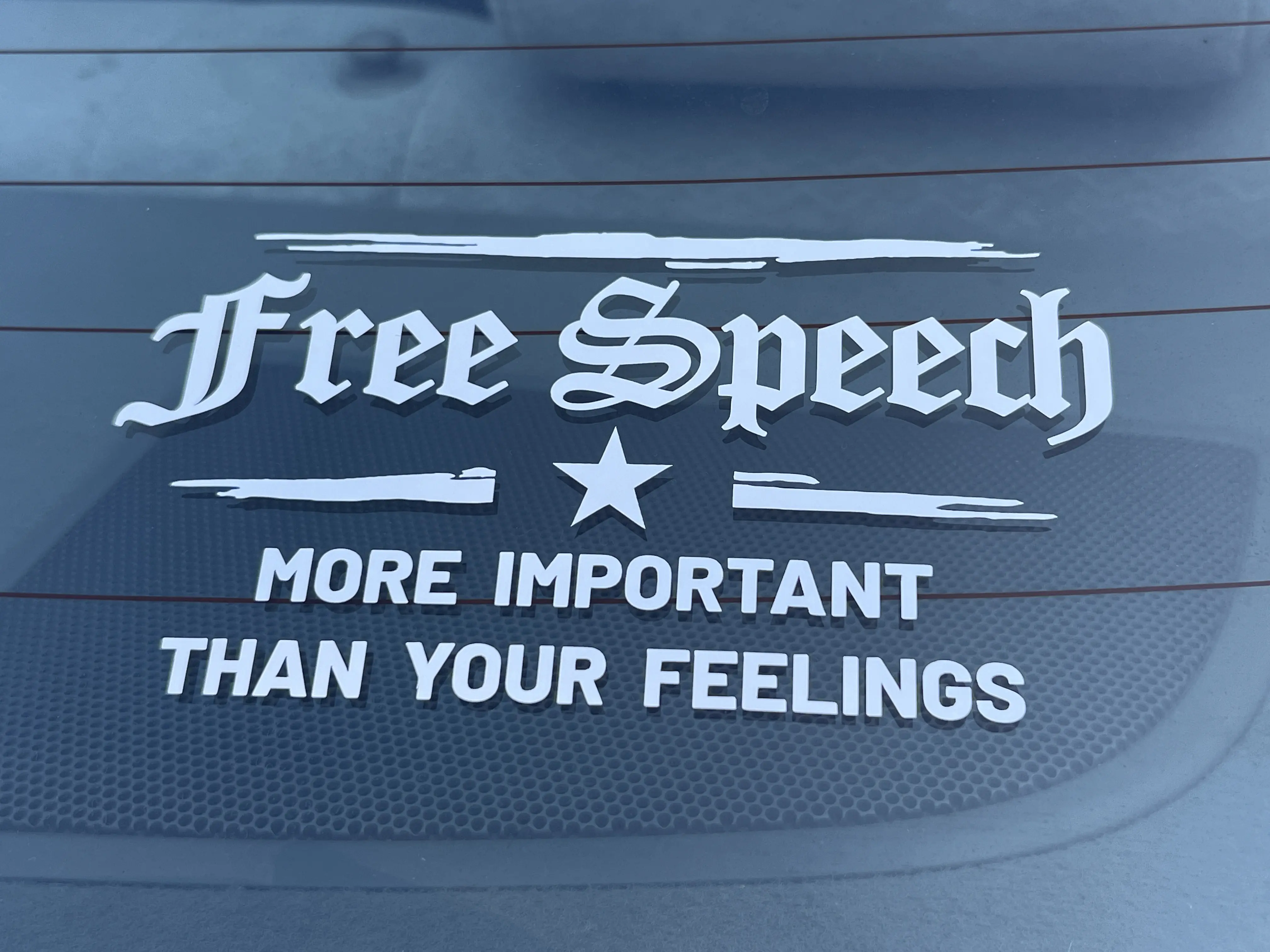 Free Speech More Important Than Your Feelings Vinyl Decal - 2 PACK