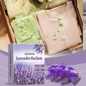 Lavender Sachet Bags (10 Pieces), Natural and Fresh Long-Lasting Fragrance for Wardrobe and Shoe Cabinets, Portable Home Odor Eliminator