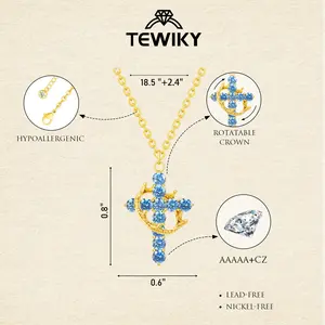 Tewiky Colorful Simple Crown & Cross Pendant Choker Necklace/Earrings Set for Women & Men & Girls Pretty Crown Cross Necklace For Daily Party Clothing Decor Trendy All-match & Exquisite Jewelry for Gift Fall Outfits, Fall Freshness