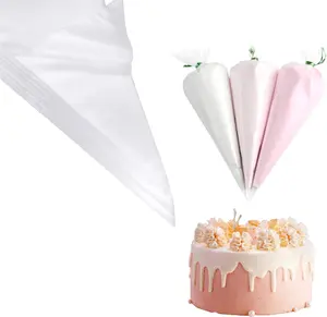 100pcs 12 Inch Disposable Piping Bags - Anti Burst Pastry Bags - Tipless Icing Piping Bag for Royal Frosting Cookie Cake Cupcake Decorating Bags