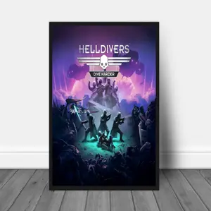 HELLDIVERS: A New Hell Art Poster Unframed,  Game Art, Gamer Gift, Video Game art, Gamer Print, Gamer Wall Decor