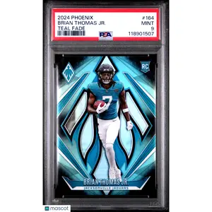 2024 Panini Phoenix Brian Thomas JR. Teal Fade #164 PSA 9 53/72 Rookie