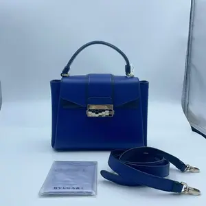 Pre-owned Bvlgari Bulgari Blue Accordion Handbag hz49682