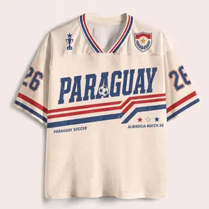 Paraguay Soccer Jersey, Retro Albirroja Shirt, Custom Name Number Jersey, Paraguayan Football Fan Gift