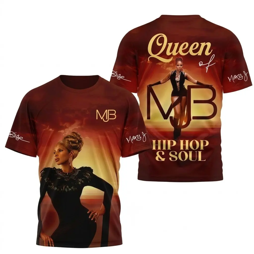 Mary J Blige 3D Shirt Queen Of Hip Hop & Soul T-Shirt