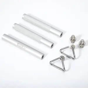 bell Aluminum Resistance Band Bar, 3-Section Detachable Heavy Duty Workout Bar for Resistance Band Exercises, Strength Training, and Home Gym (Metal Bar-Enlarged Hooks)