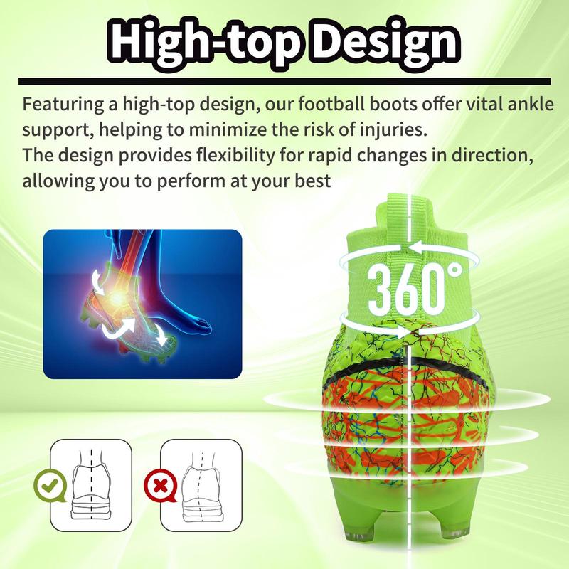 Mens Soccer Cleats Womens Indoor Soccer Shoes Wide Baseball Turf Shoes Adult Youth Rugby Shoes Big Boys Small Spikes AG Football Boots