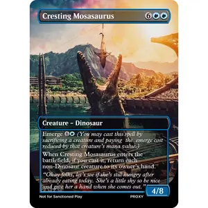 Cresting Mosasaurus Creature - MTG PROXY Jurassic Park
