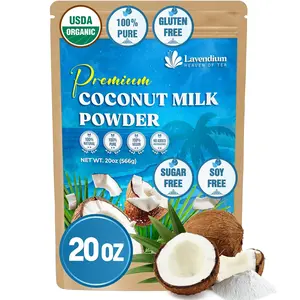 20oz (1.25 lbs) Organic Coconut Powder, 100% Natural & Pure, Unsweetened, Perfect for Cake, Coffee, Tea, Creamer Alternative, No Additives, No Gluten, Vegan.