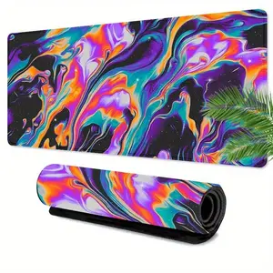 Abstract Colorful Swirl Pattern Mouse Pad, Rectangle Gaming Mouse Pad, Non-Slip Mousepad, Office Desk Keyboard Mouse Mat for Home Office Game Room Desk, Gaming Items, Gaming Accessory