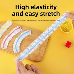 Transparent Disposable Food Covers, Elastic Stretch Bowl Caps for Leftovers, Universal Fit Bowl & Dish Wraps
