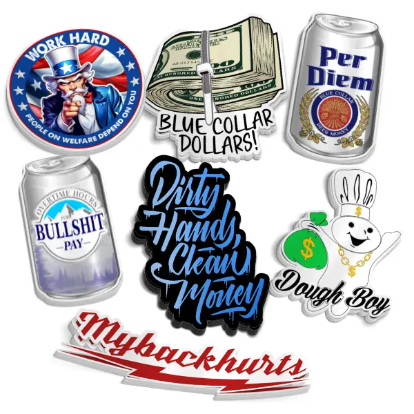 7 Must-Have Hard Hat Stickers for Every Blue Collar Worker - Vinyl Decals Stickers that Speak Your Mind - Perfect For Laptops, Hard Hats, Tool Boxes