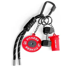 Cute Mini Dumbbell Weights Keychain, Unisex Fitness-Themed Portable Charm, Gym Fashion Accessory, Gift for Fitness Lovers