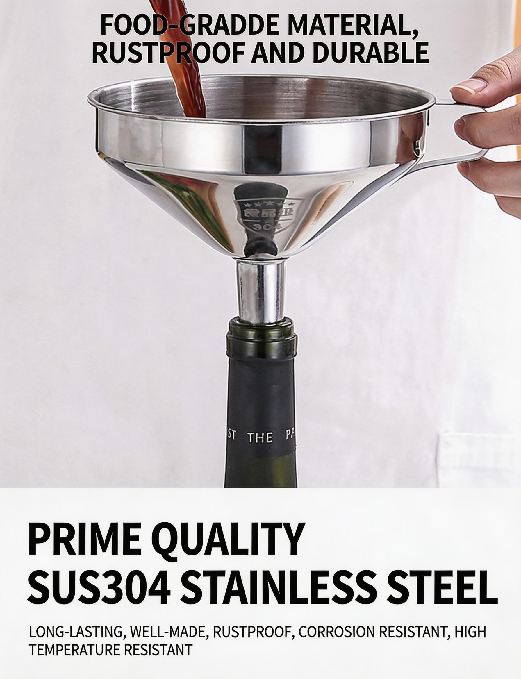 Viral Kitchen Hack 3Piece 304 Stainless Steel Funnel Set Ultimate 2026 Home Organization Must-Have Includes Filter Screen & Cleaning Brush Perfect for Essential Oils Spices & Liquid Filling – Durable & Professional Grade Viral Kitchen Hack 3Piece 304 Stainless Steel Funnel Set Ultimate 2026 Home Organization Must-Have Includes Filter Screen & Cleaning Brush Perfect for Essential Oils Spices & Liquid Filling – Durable & Professional Grade