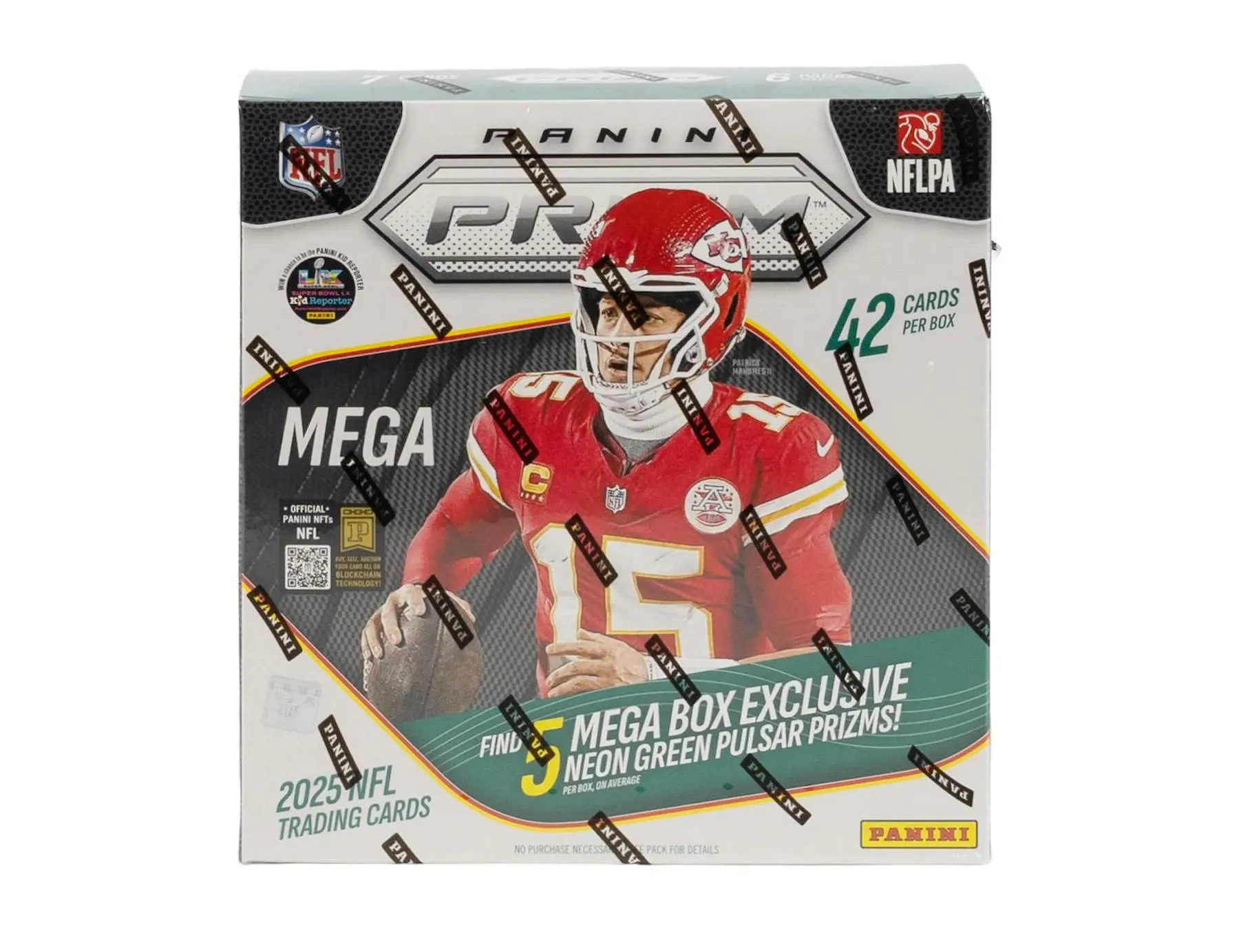 2025 Panini Prizm Football Mega Box (Neon Green Pulsar Prizms