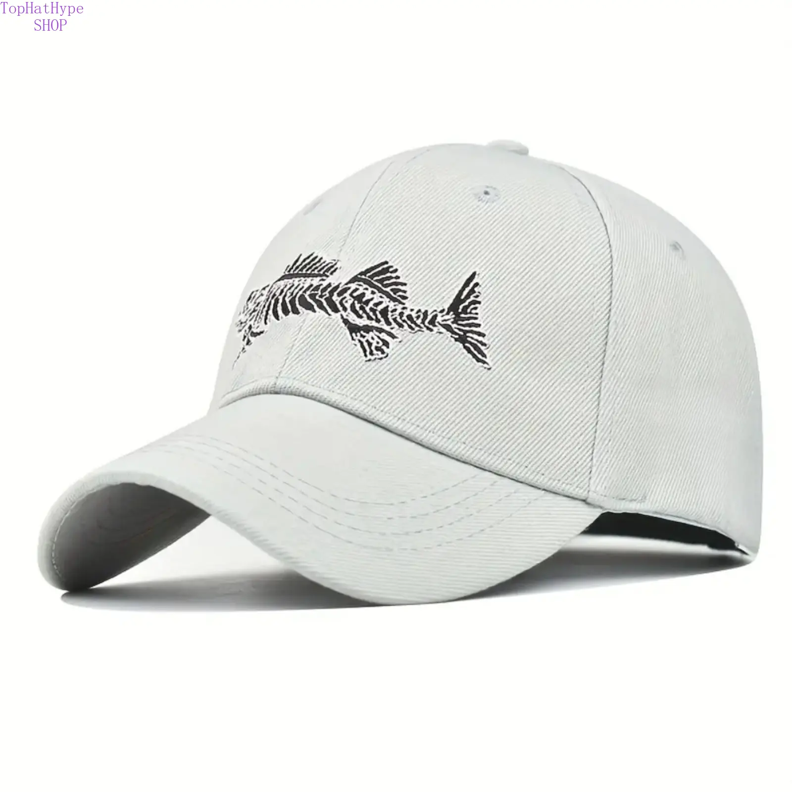 Unisex Fish Embroidery Baseball Cap, Lightweight and Breathable Headwear for Outdoor Sports, Fishing, Casual Accessories, Accessories Adults