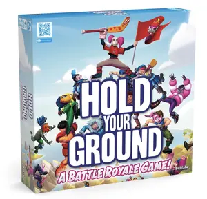 Buffalo Games Hold Your Ground - Fun, Frantic, Fast Deck-Building Action Item, Includes 1 Gameboard with 25 Tiles for Video Games Enthusiasts, Teens
