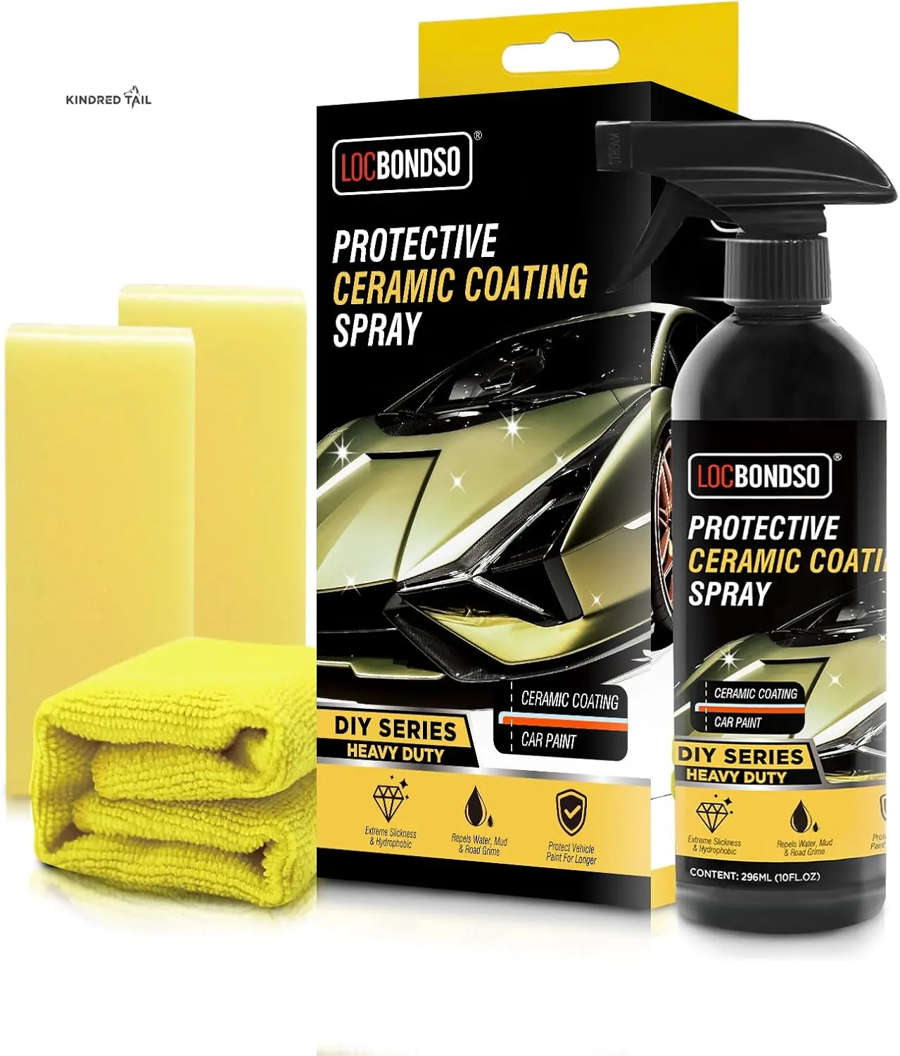 Ceramic Coating Spray for Cars - Shiny Car Paint Stuff, Hydrophobic Car Wax Spray, Easy to Use, Add Gloss, Shine and Protection for Cars, Rvs, Motorcycles, 10 Oz