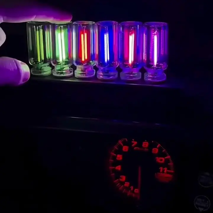 USB Warm Light Touch-Dimming LED Mobile Night Light, Aesthetic Adjustable Compact Plug-and-Play Portable Lighting for Bedroom & Car Interior Decor, Glass