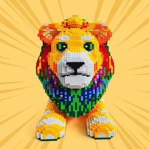 CubiBricks Animation Series Lying Lion (18,888 PCS) 3D Micro Building Block Model