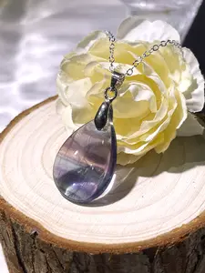 Natural Purple Fluorite Necklace, Crystal Necklace（Randomly Selected for Shipping, You Can Join Our Live Stream to Pick）