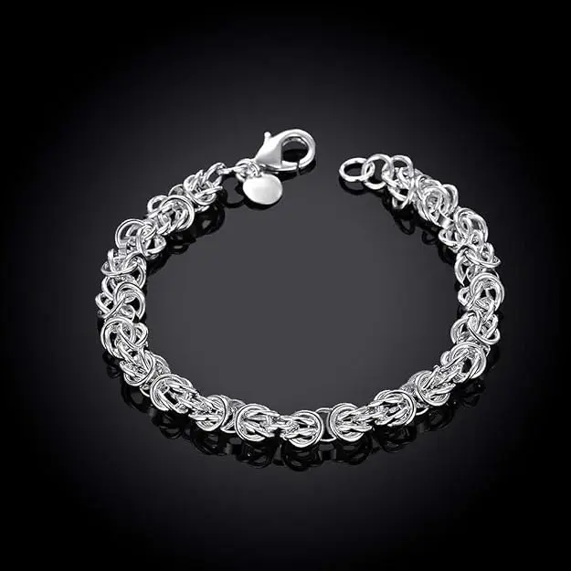 Double Rolo Link Chain Bracelet 8" For Men or Women Teens, DIY Jewelry