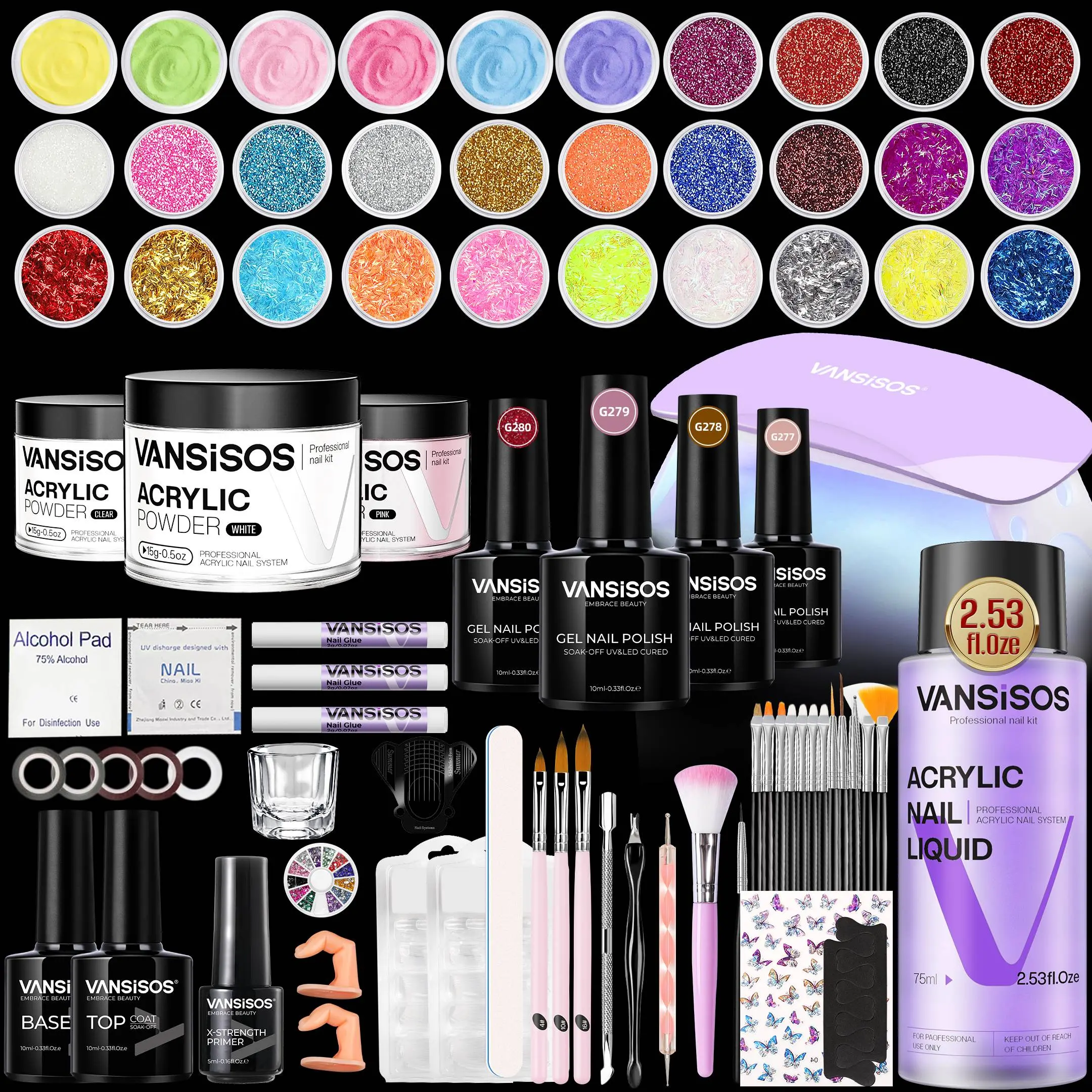 Vansisos Glitter Multi-Color Kit