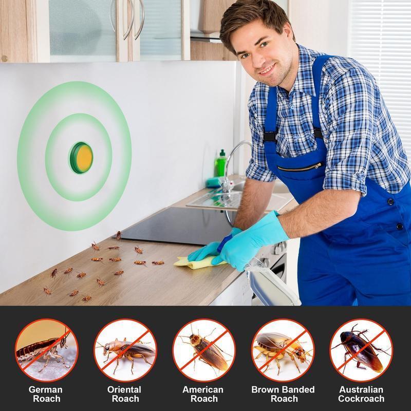 MoonSpry Roach Repellent, Domestic Dormitory Kitchen Powerful Cleaning Cockroach Exterminator Cockroach Gel Bait Pest Control Kit Rodent Repellent Pouches for Indoor & Outdoor Multi-Surface Microfiber Floor Mop roach killer indoor infestation dirt removal