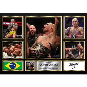 Charles Oliveira UFC FIighters . AutographedPOSTER UNFRAMED - Limited Edition Autograph Fan Gift – Collectible Memorabilia Merchandise