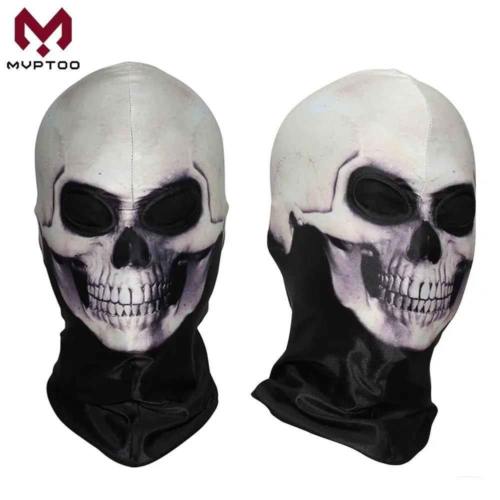 MVPTOO Skeleton Balaclava - Soft Breathable Full-Face Sports & Outdoor Face Cover for Adults, Spooky Halloween Cosplay Accessory, Accessories, Face Mask Skeletonmask Mask Design