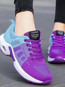 Summer Women's Fashion Tennis Shoes, Anti-Slip Shock Absorption Running Shoes, Lightweight Breathable Casual Sports Shoes