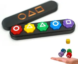 Gonggi Game Set - Traditional Korean Toss and Catch Marble Game with 5 Colorful Marbles for Improved Dexterity and Coordination