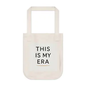 Organic Canvas Tote Bag: This is My Era, Sustainable Tote, Eco-friendly Shopping Bag, Chic Daily Use, Gift for Her