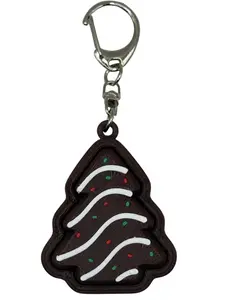 Little Debbie Chocolate Christmas Tree Cake Fidget Clicker: charm, keychain accessory, stress relief, cute must have stocking stuffer
