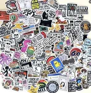 【130pcs】 Funny Adult Stickers Dirty Hilarious Prank Meme Sticker Pack Premium Vinyl Waterproof Decals No Repeat Residue-Free Sticker for Laptop Hard Hat Work Water Bottles Computer