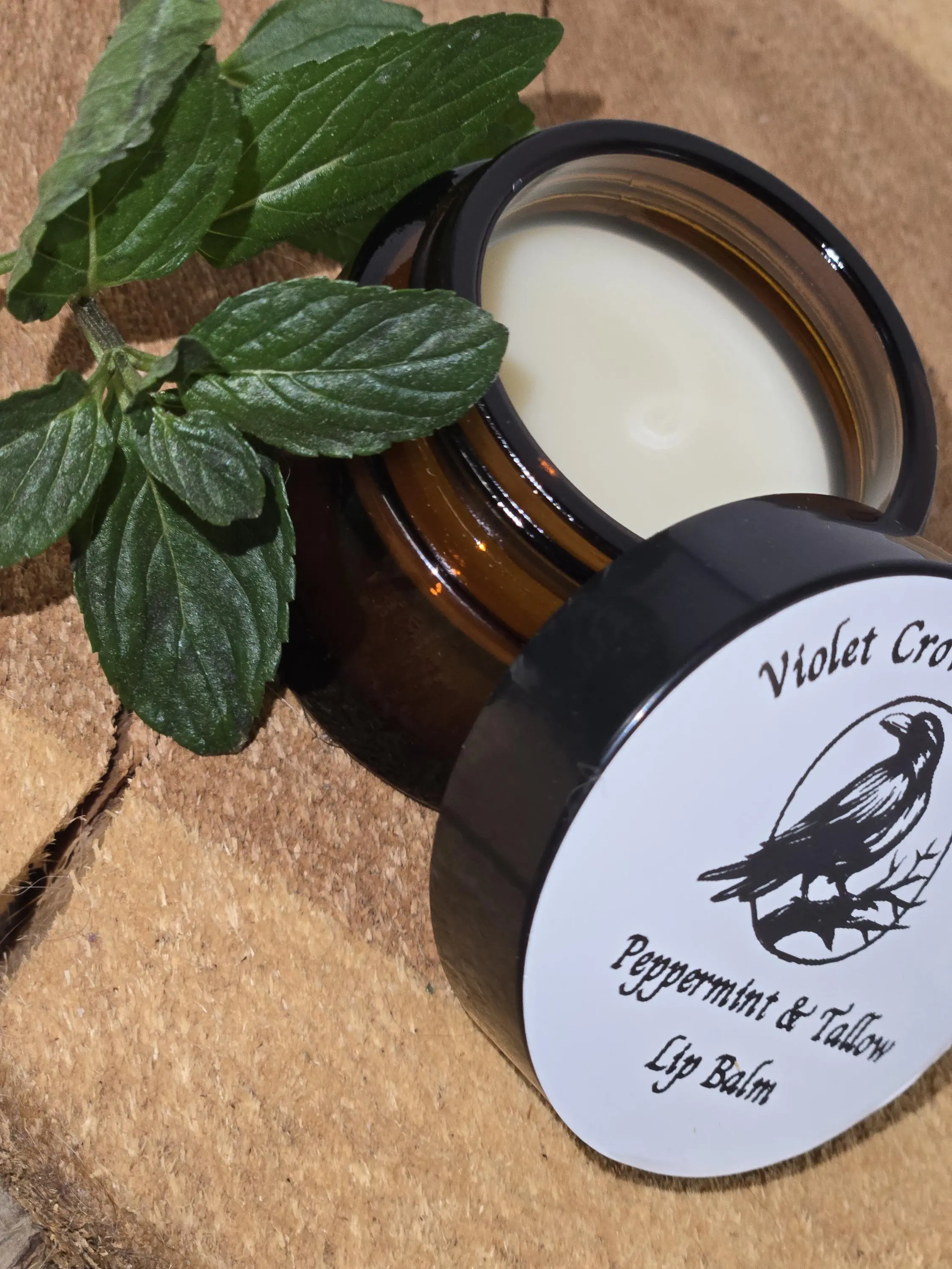 Peppermint Tallow Lip Balm | Natural Beeswax, Vitamin E (1oz Jar or Tube)